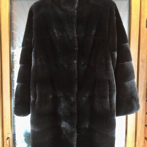 Braschi Black Nafa Mink Coat